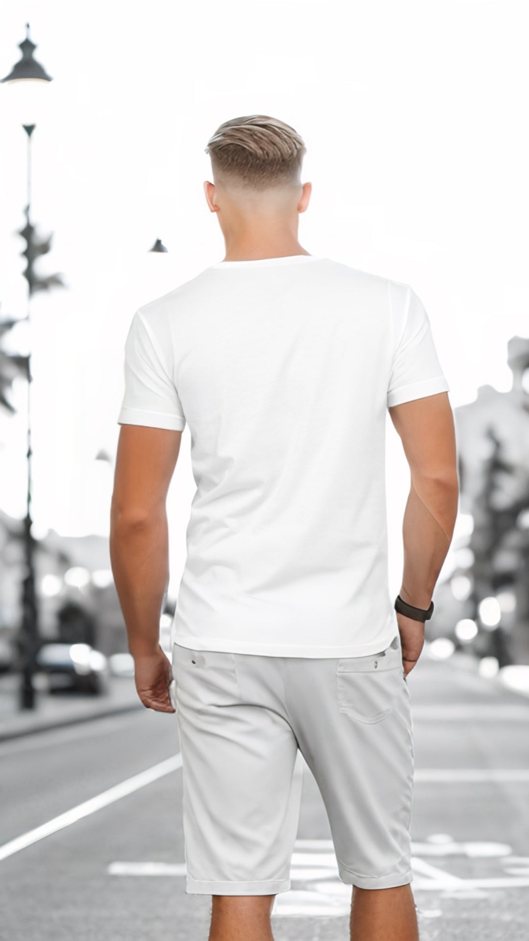 JB Hustle V-neck White