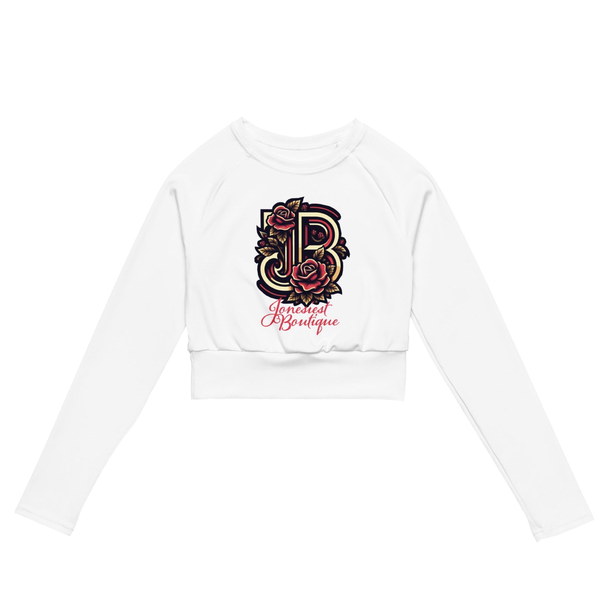 Long-sleeve Rose JB crop top