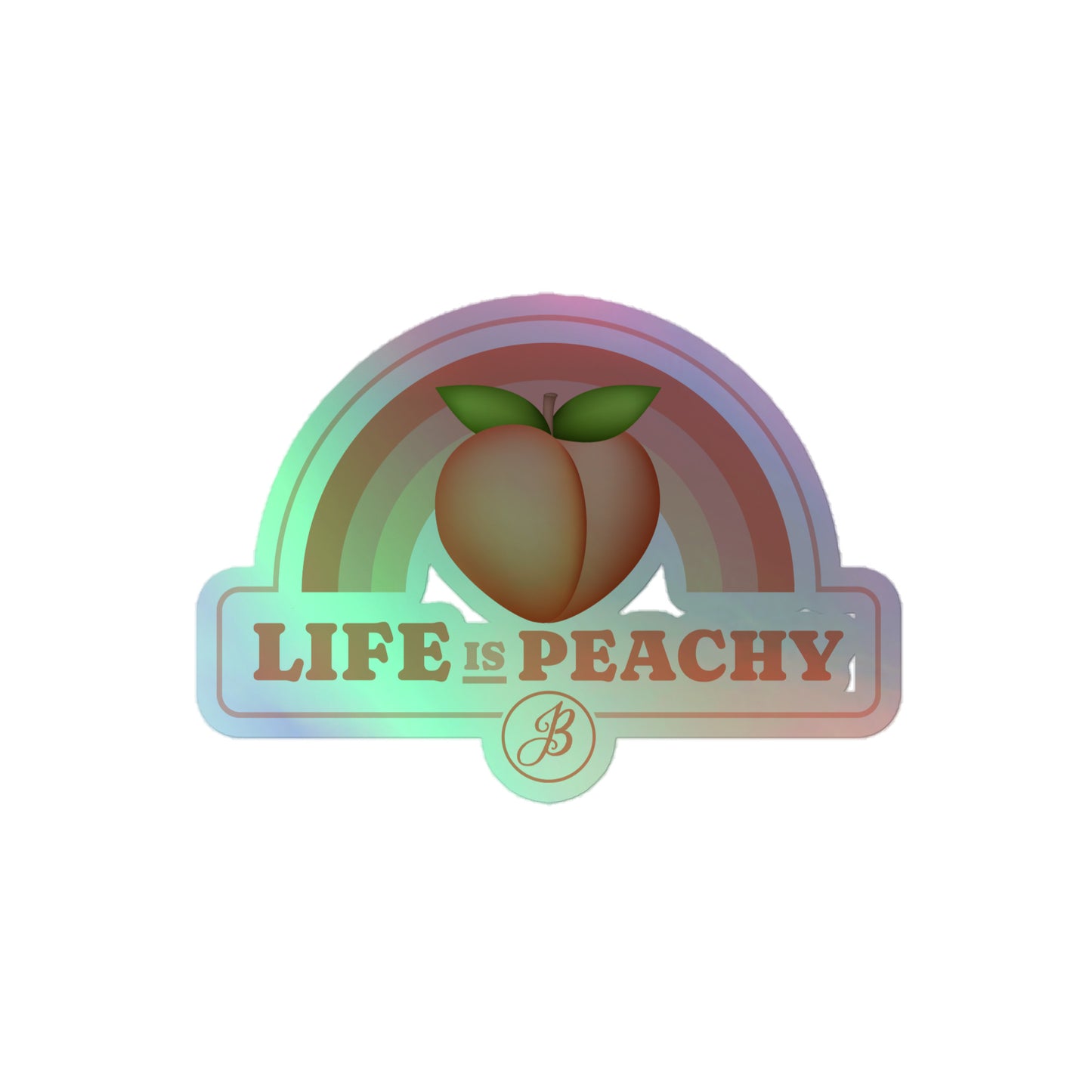 Peachy Holographic stickers