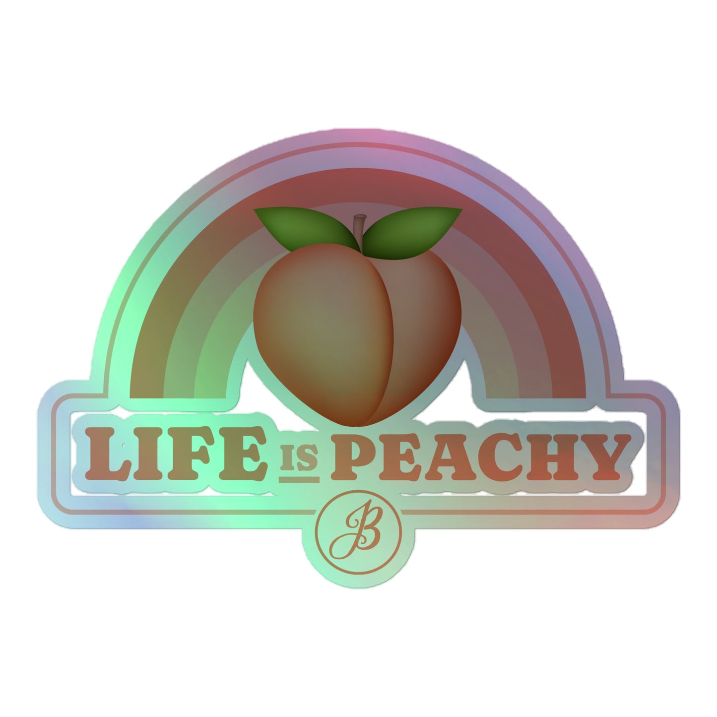 Peachy Holographic stickers