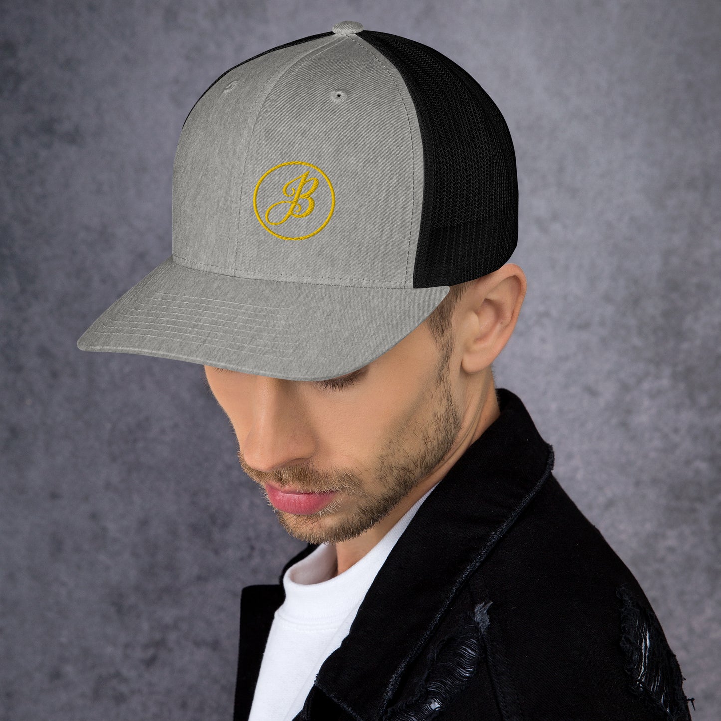 JB Gold Grey/Black Trucker Cap