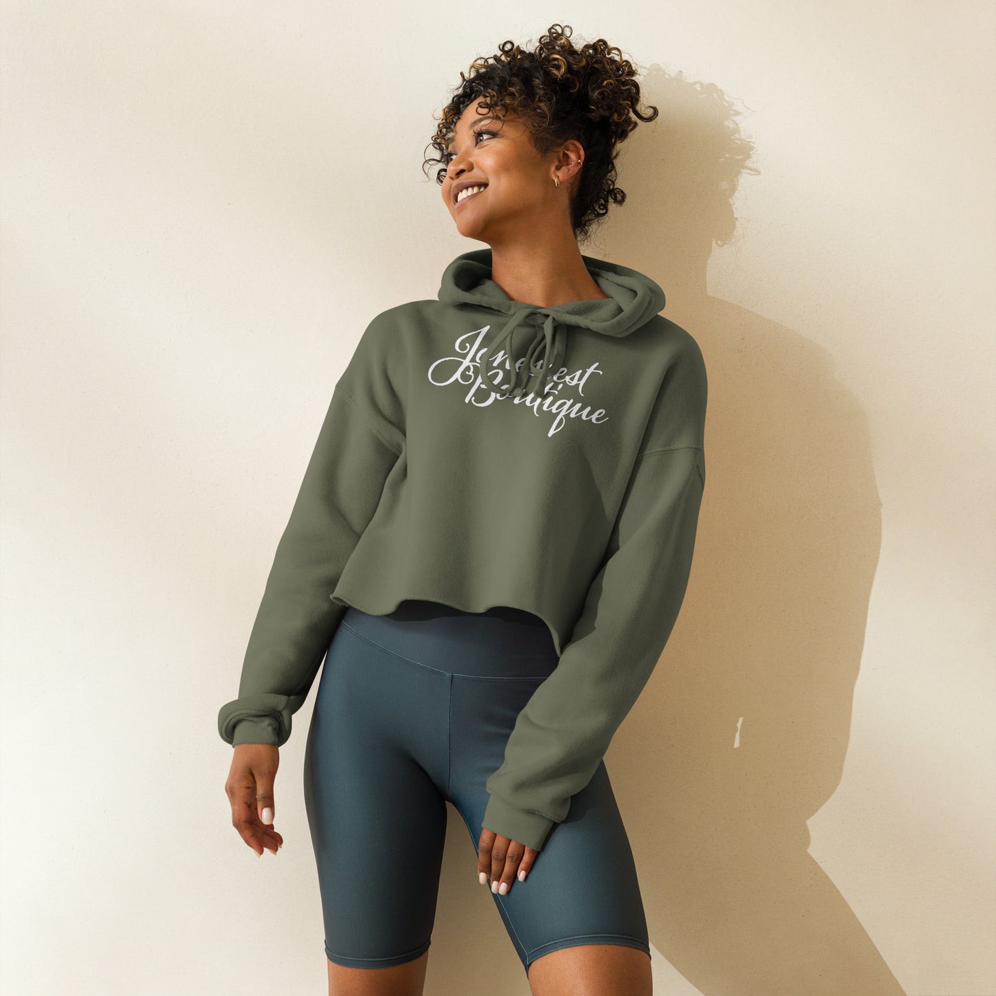 Jonesiest Green Crop Hoodie