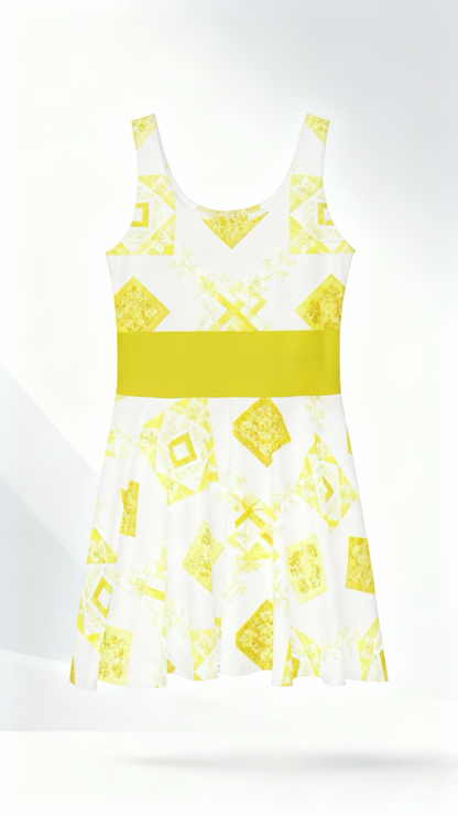Yellow and White JB Dress