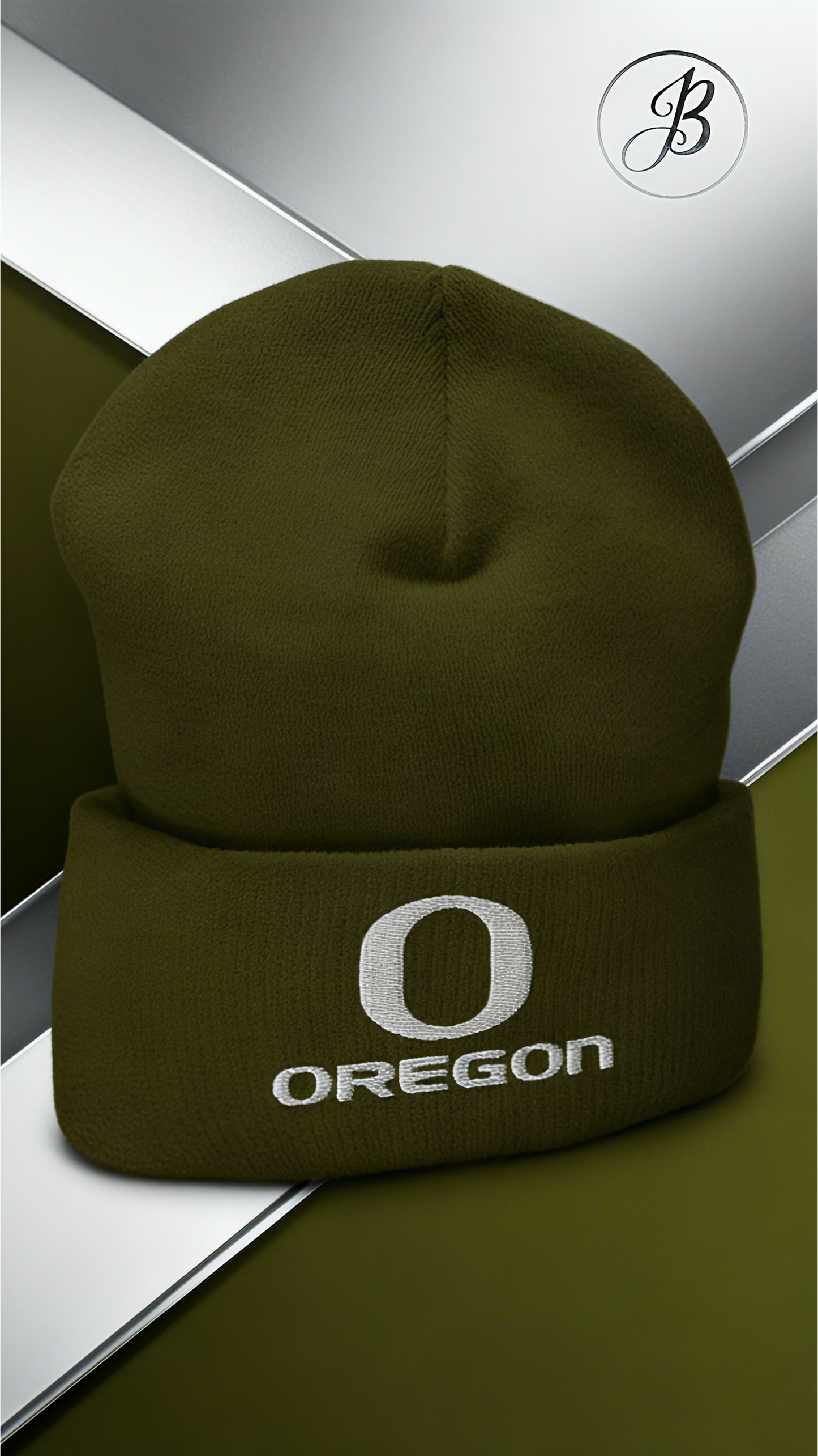Olive Green OREGON DUCKS Beanie