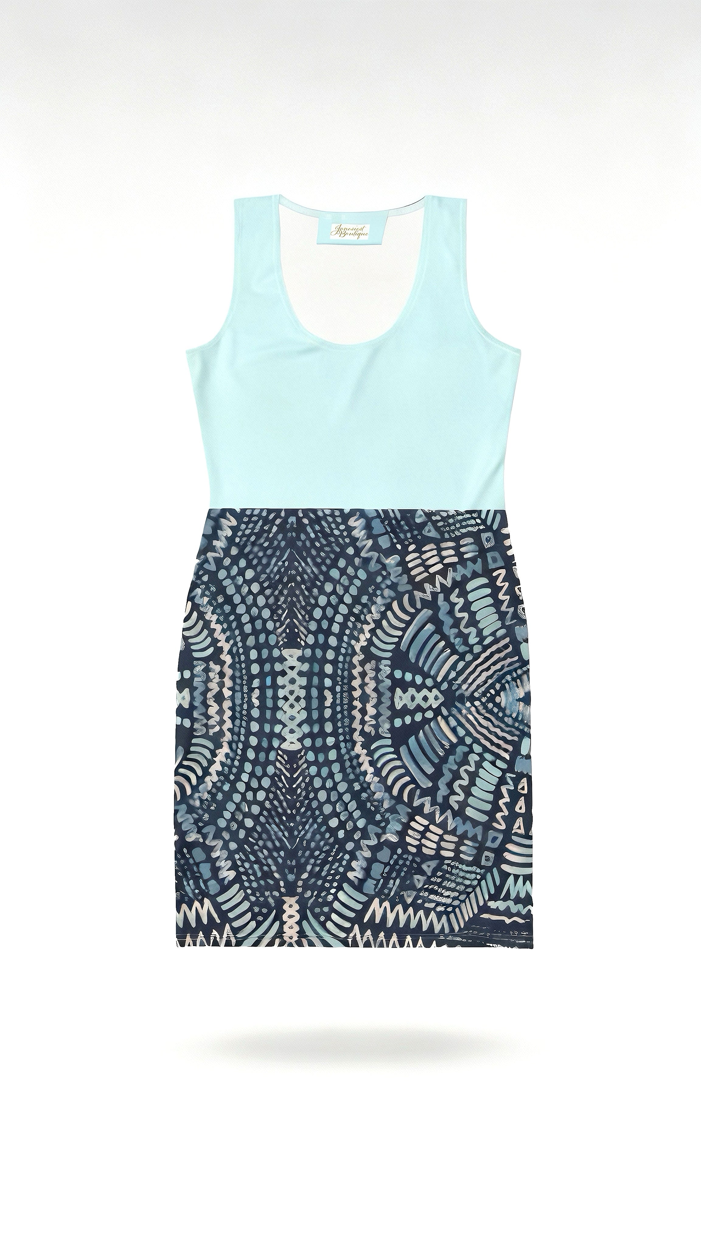 Blue Geo Bodycon dress