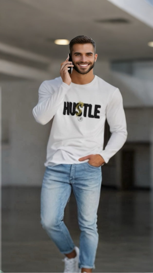 Hustle Long Sleeve Fitted T