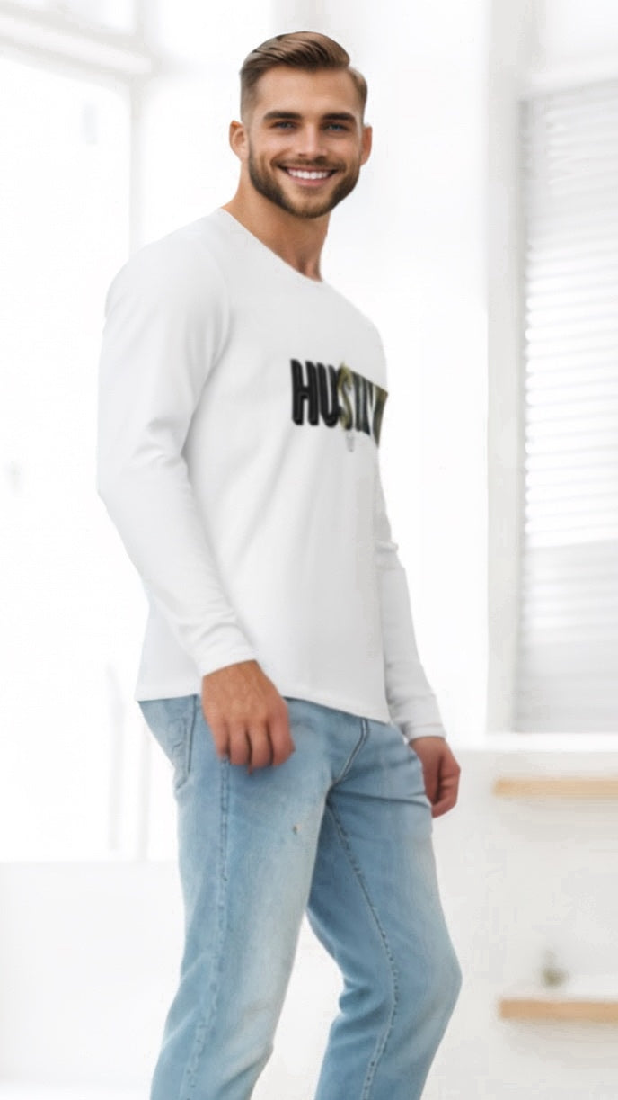 Hustle Long Sleeve Fitted T