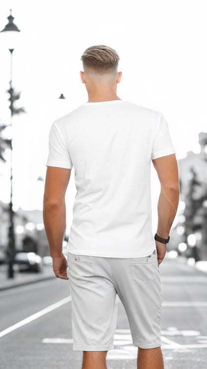 JB Hustle V-neck White