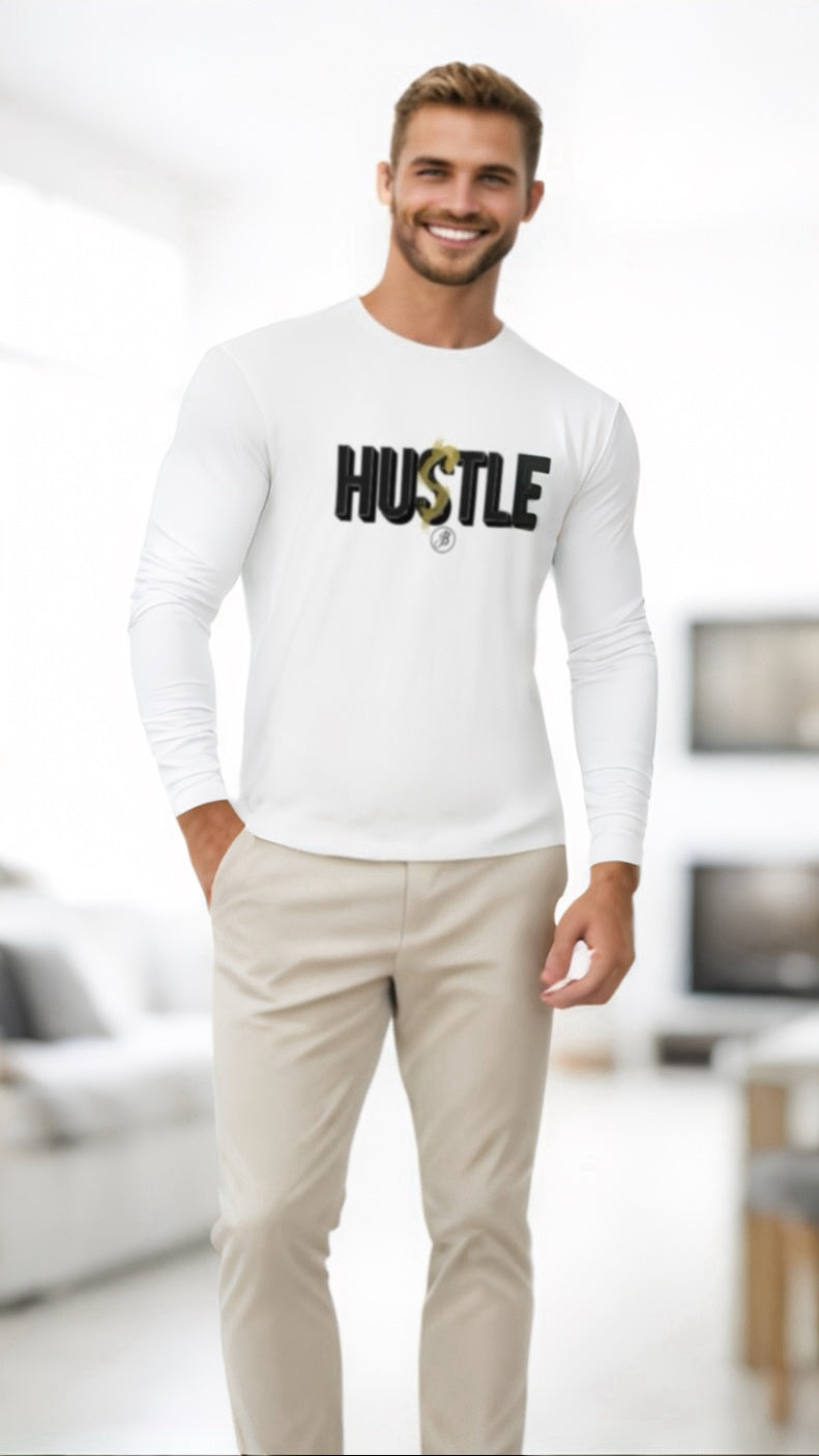 Hustle Long Sleeve Fitted T