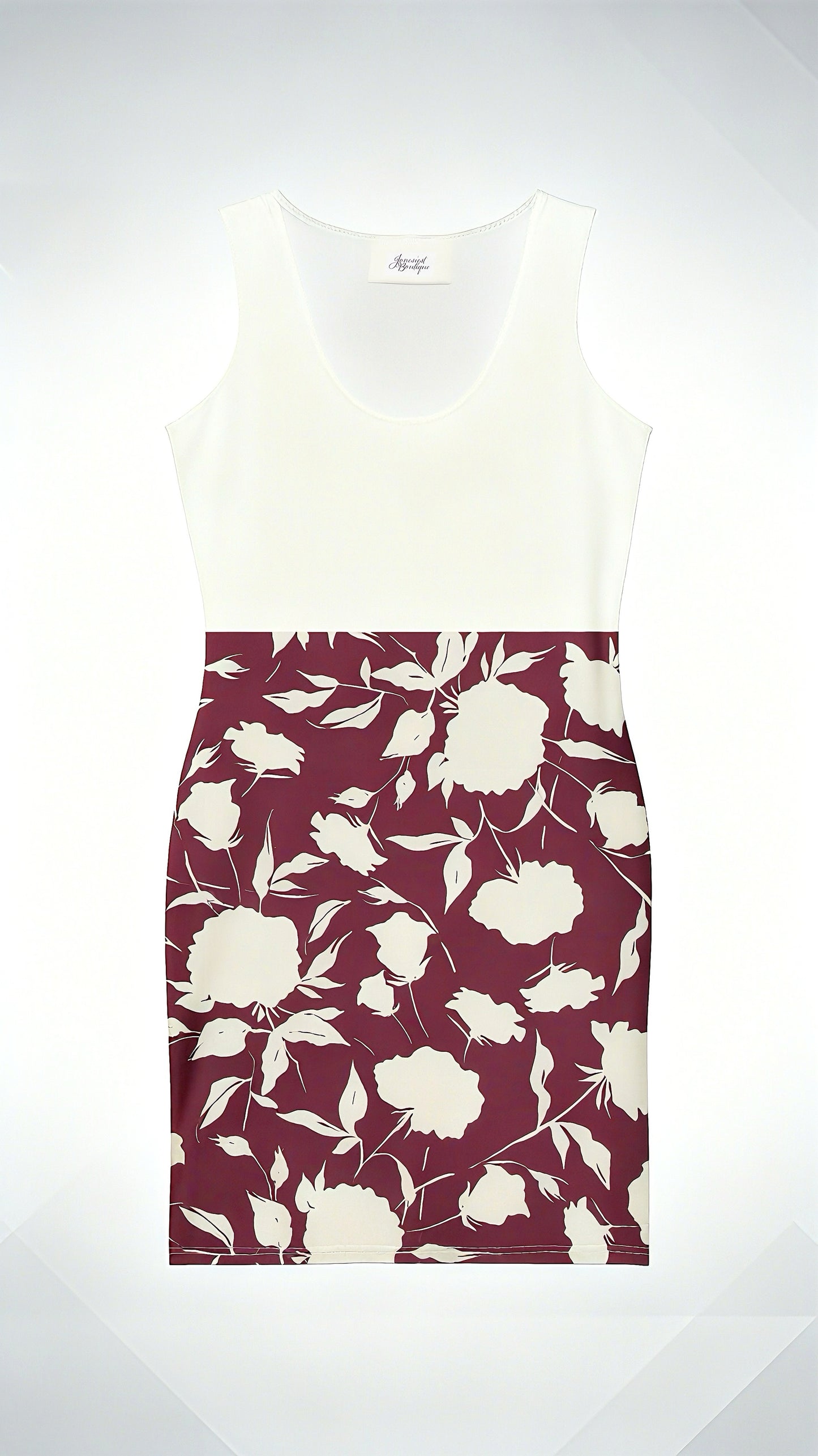 Ivory Floral Body Con Dress