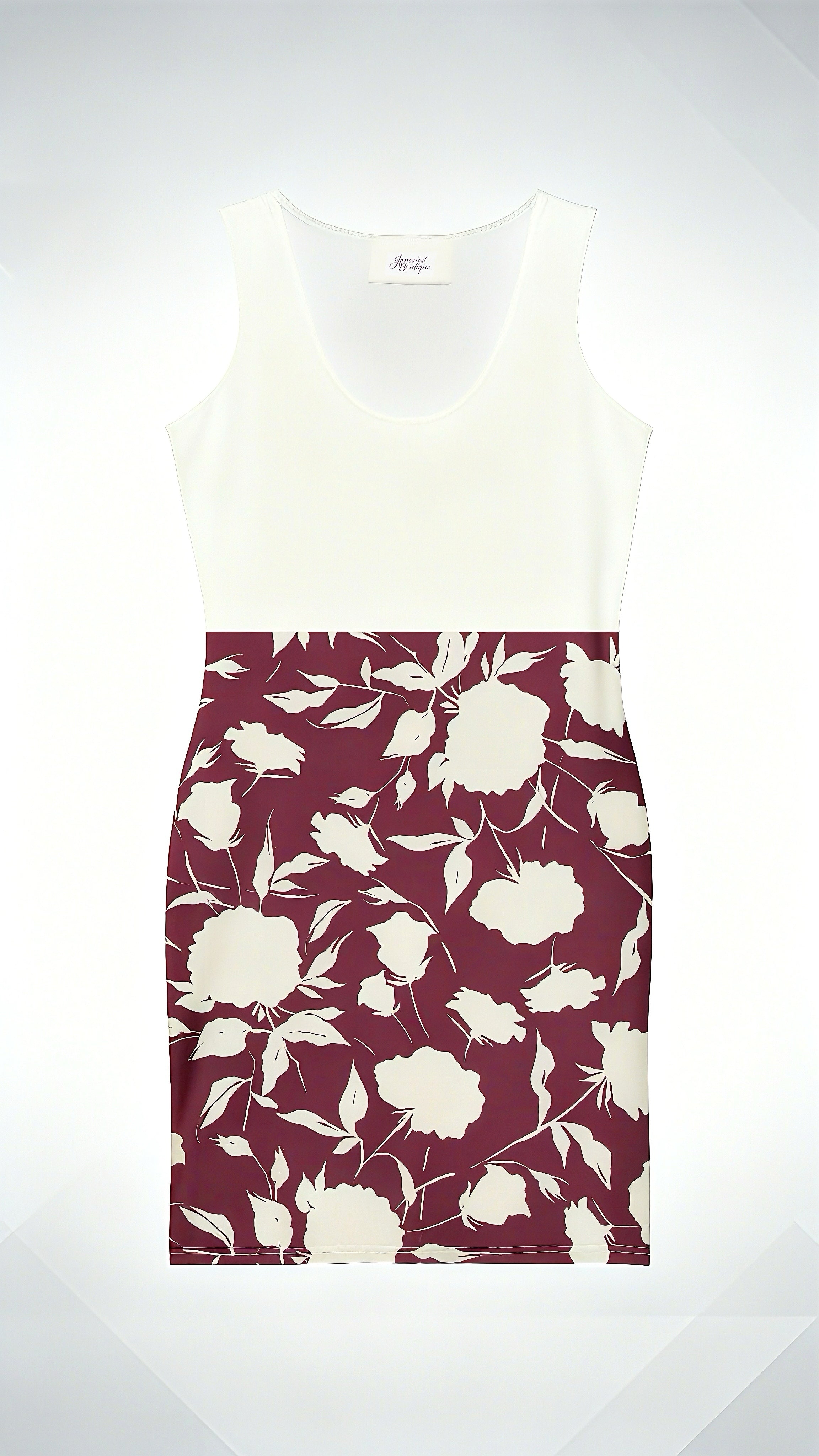 Ivory Floral Body Con Dress