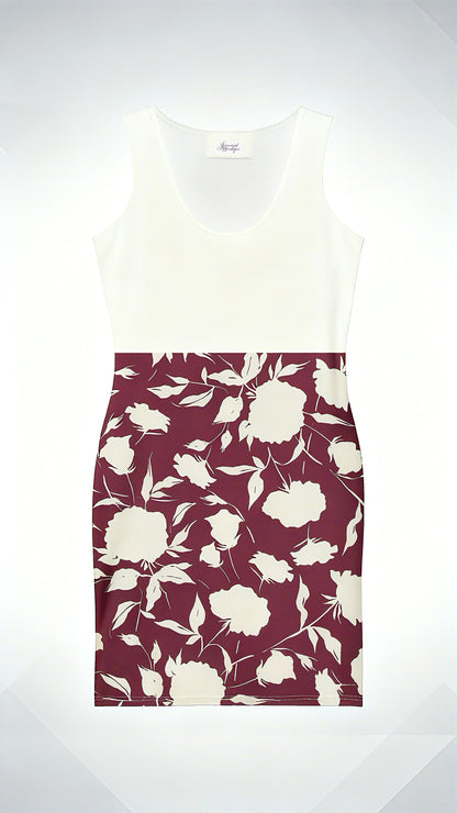 Ivory Floral Body Con Dress