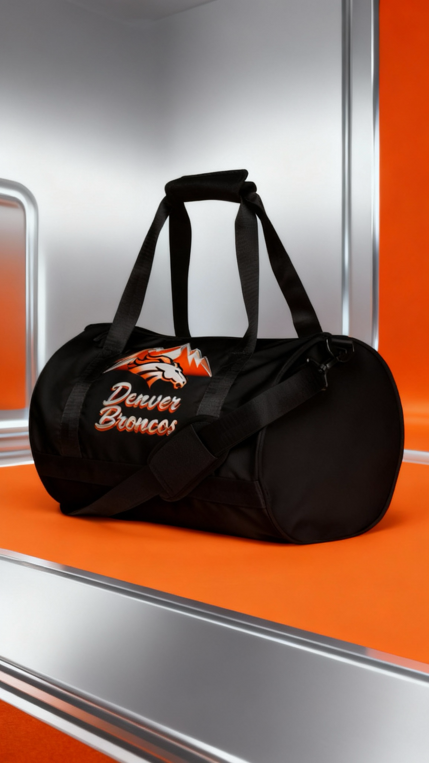 Broncos print gym bag