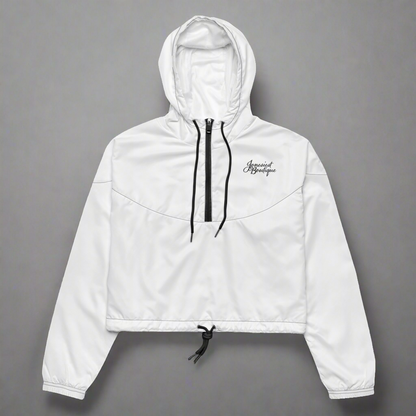 JB White Cropped Windbreaker