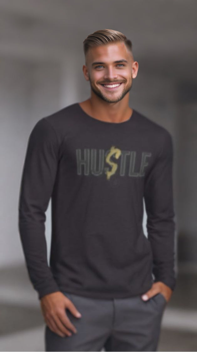 Hustle Long Sleeve Fitted T