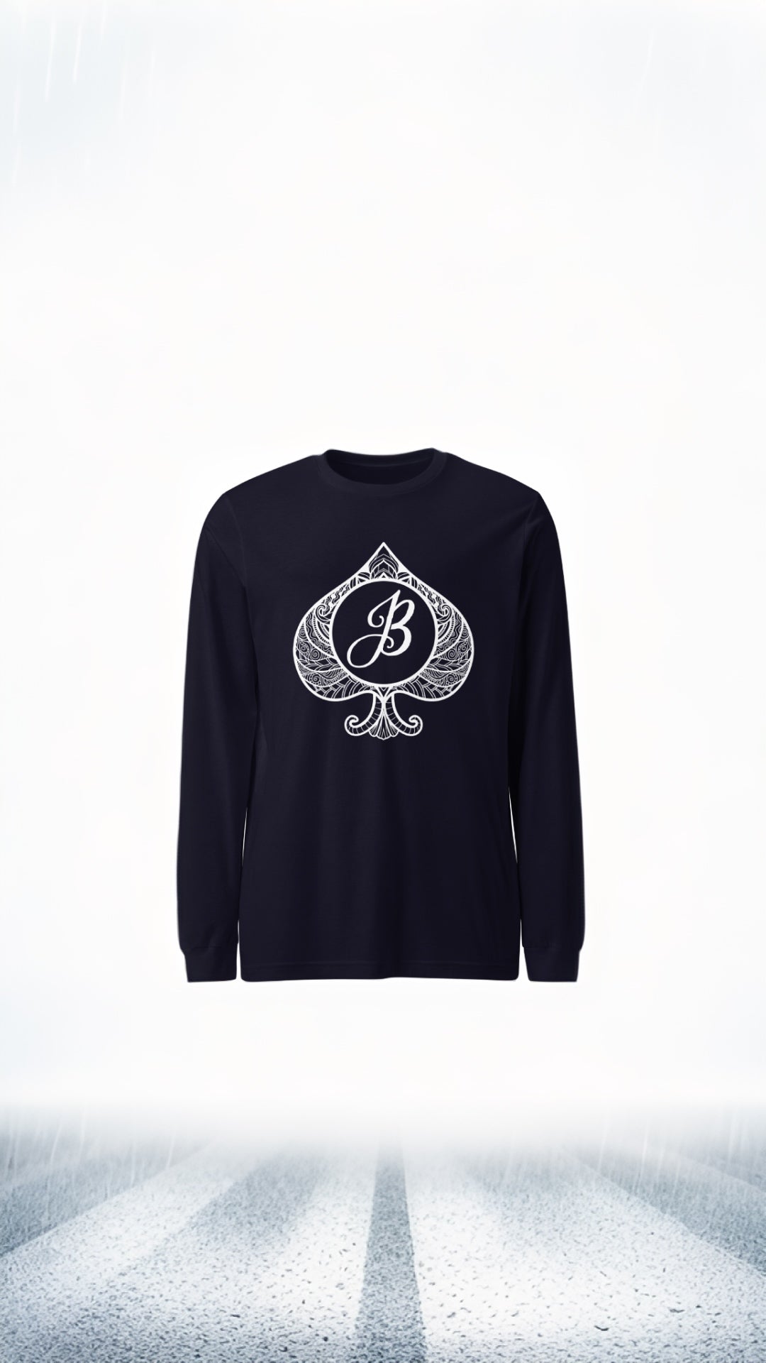 Navy Blue Lucky Me Long Sleeve T