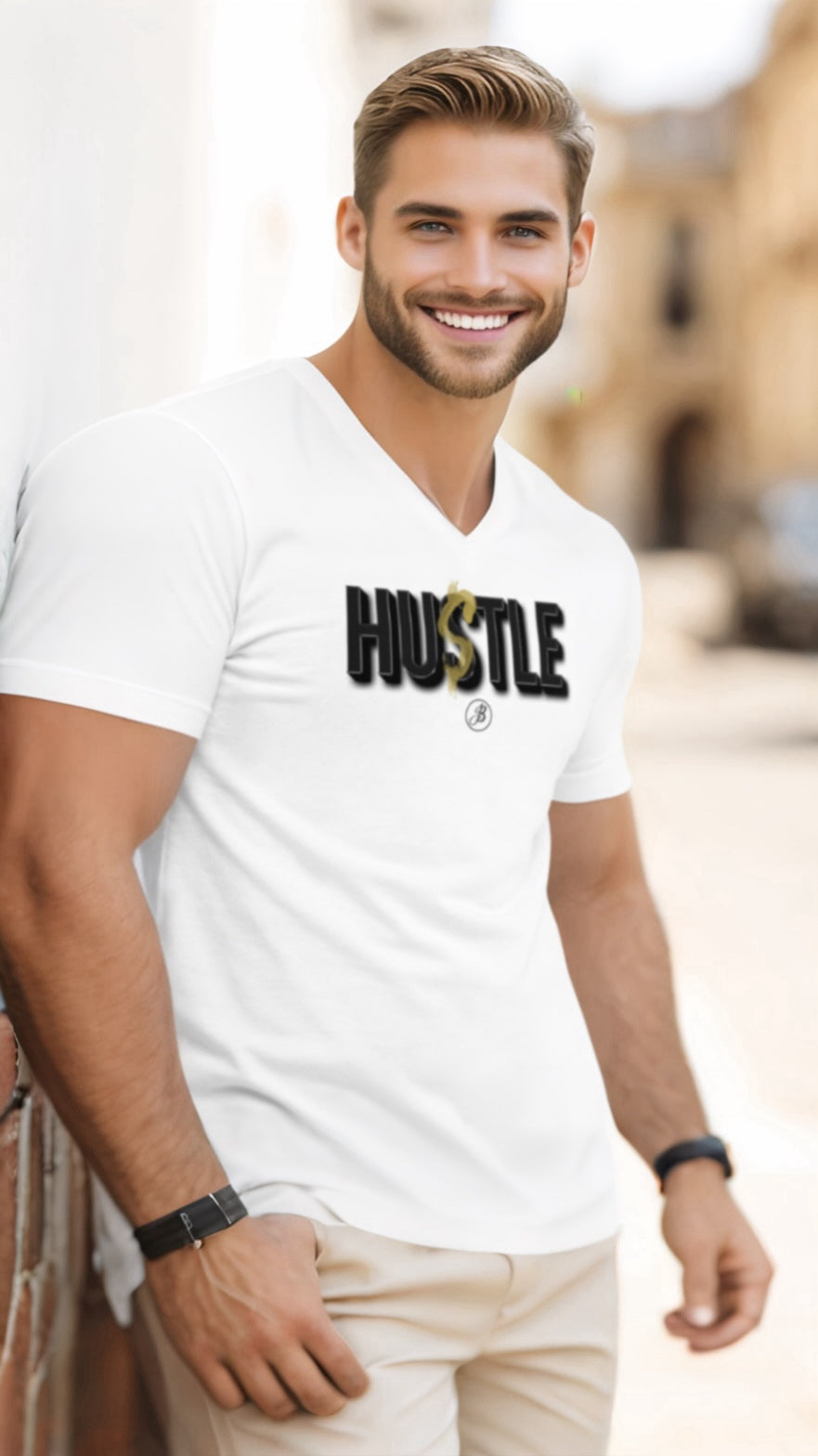 JB Hustle V-neck White