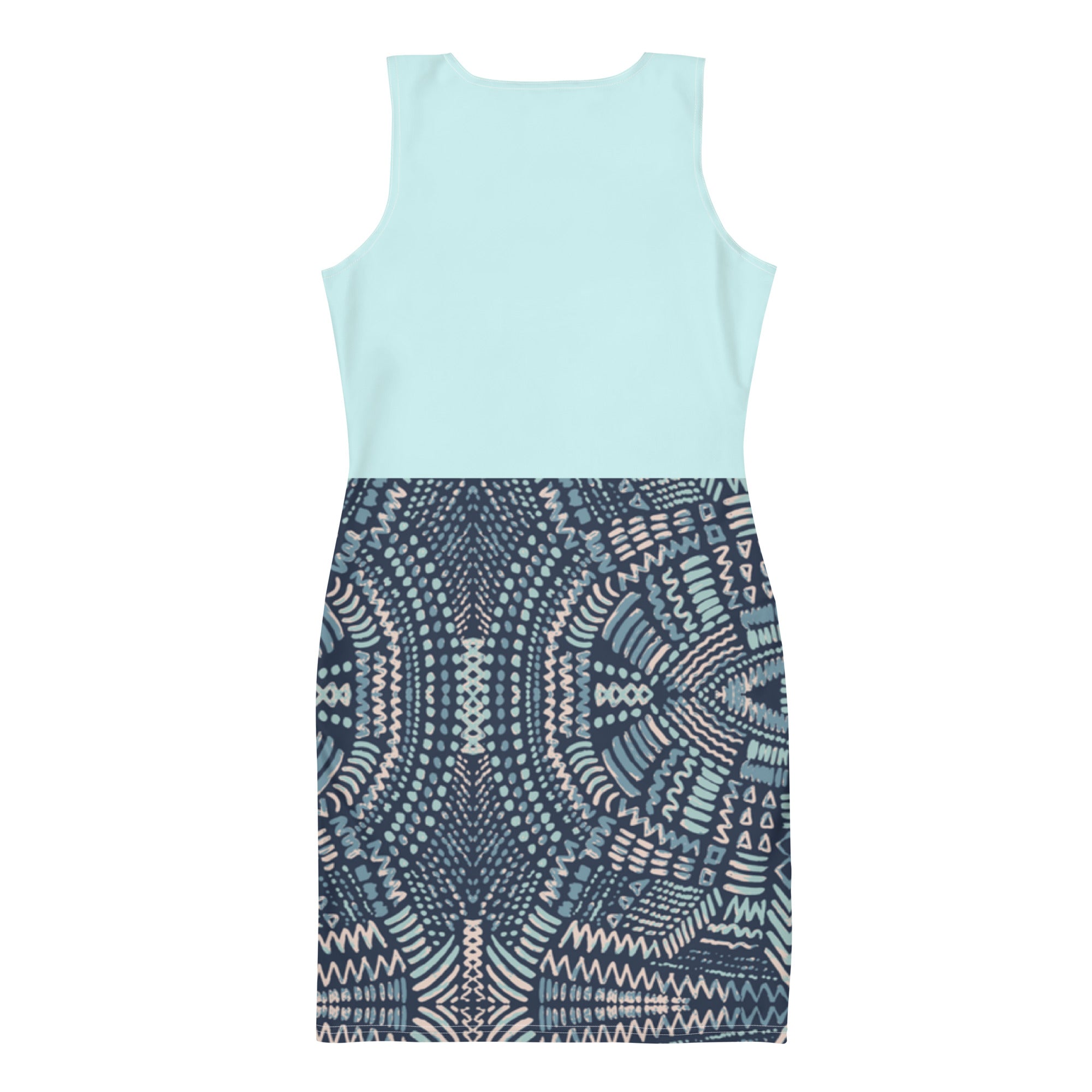 Blue Geo Bodycon dress