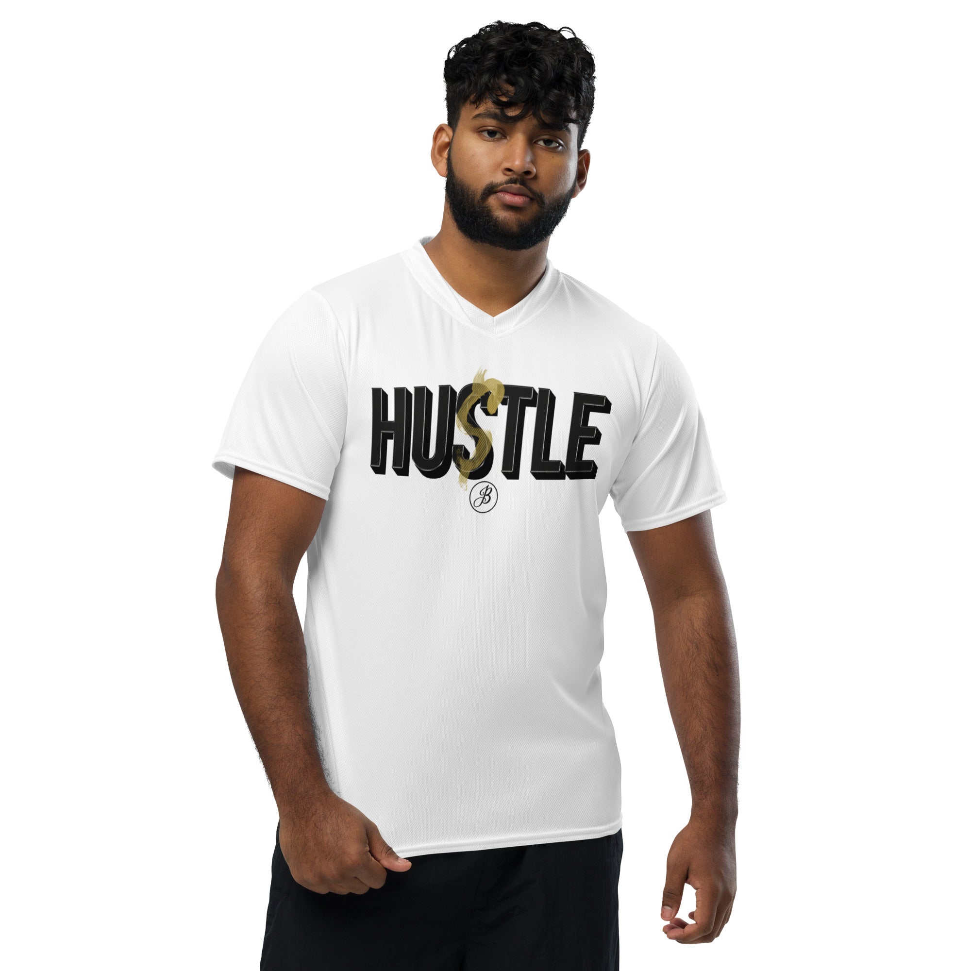 V neck Hustle Sports Jersey T