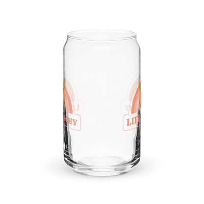 Peachy Can-shaped glass