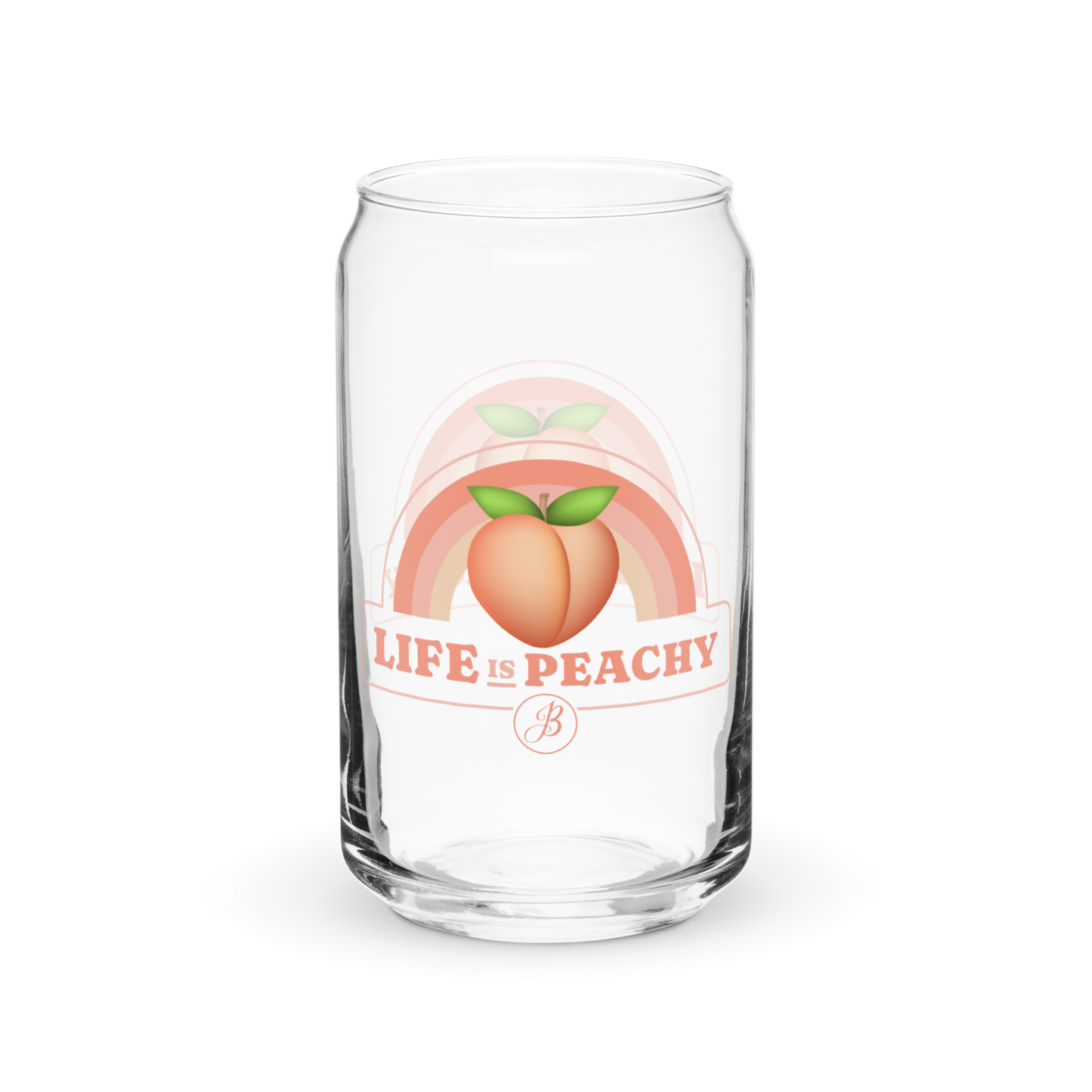 Peachy Can-shaped glass
