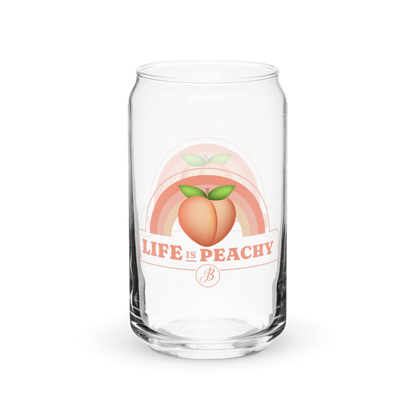 Peachy Can-shaped glass