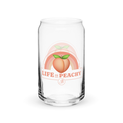Peachy Can-shaped glass
