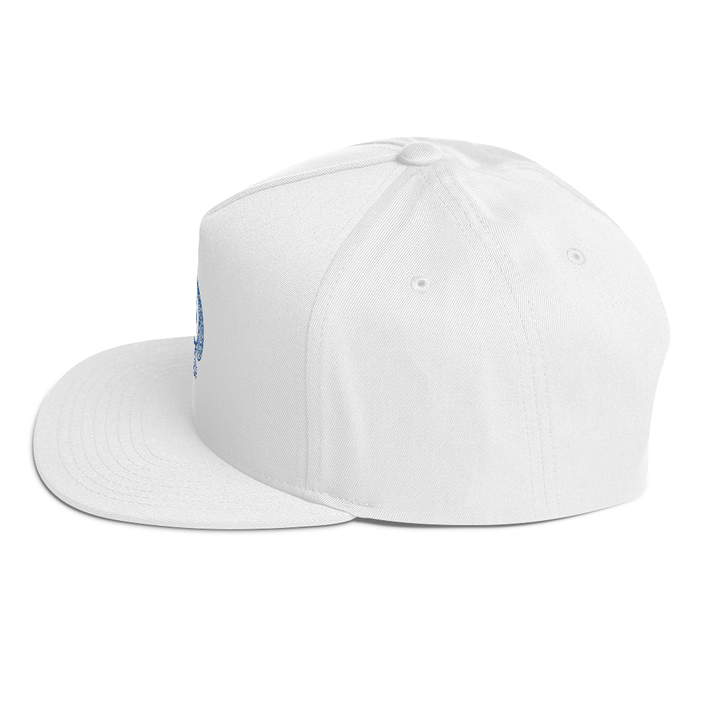 White Flat Bill Lucky Hat