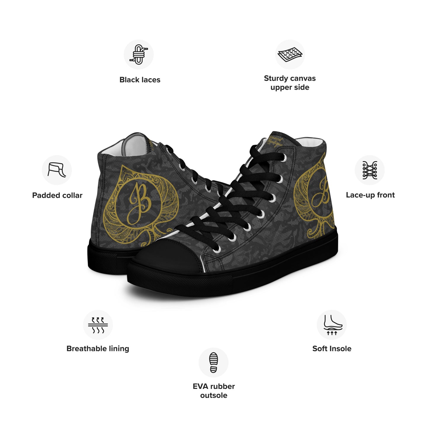 Lucky JB Camo Men’s high top canvas shoes