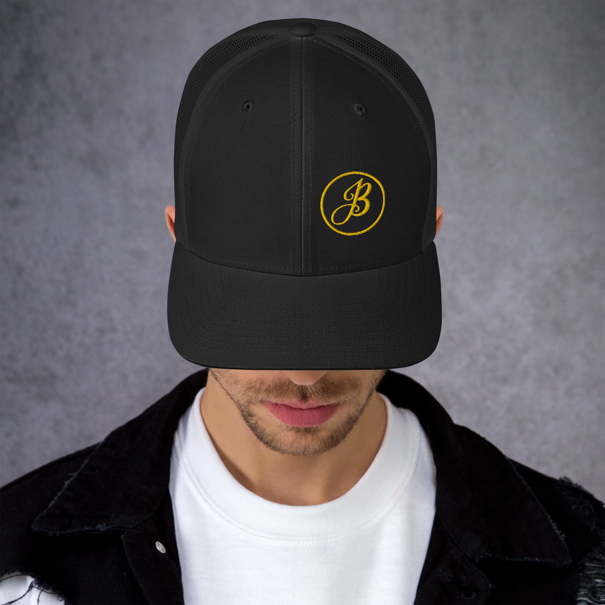 JB Logo Gold Black Trucker Cap