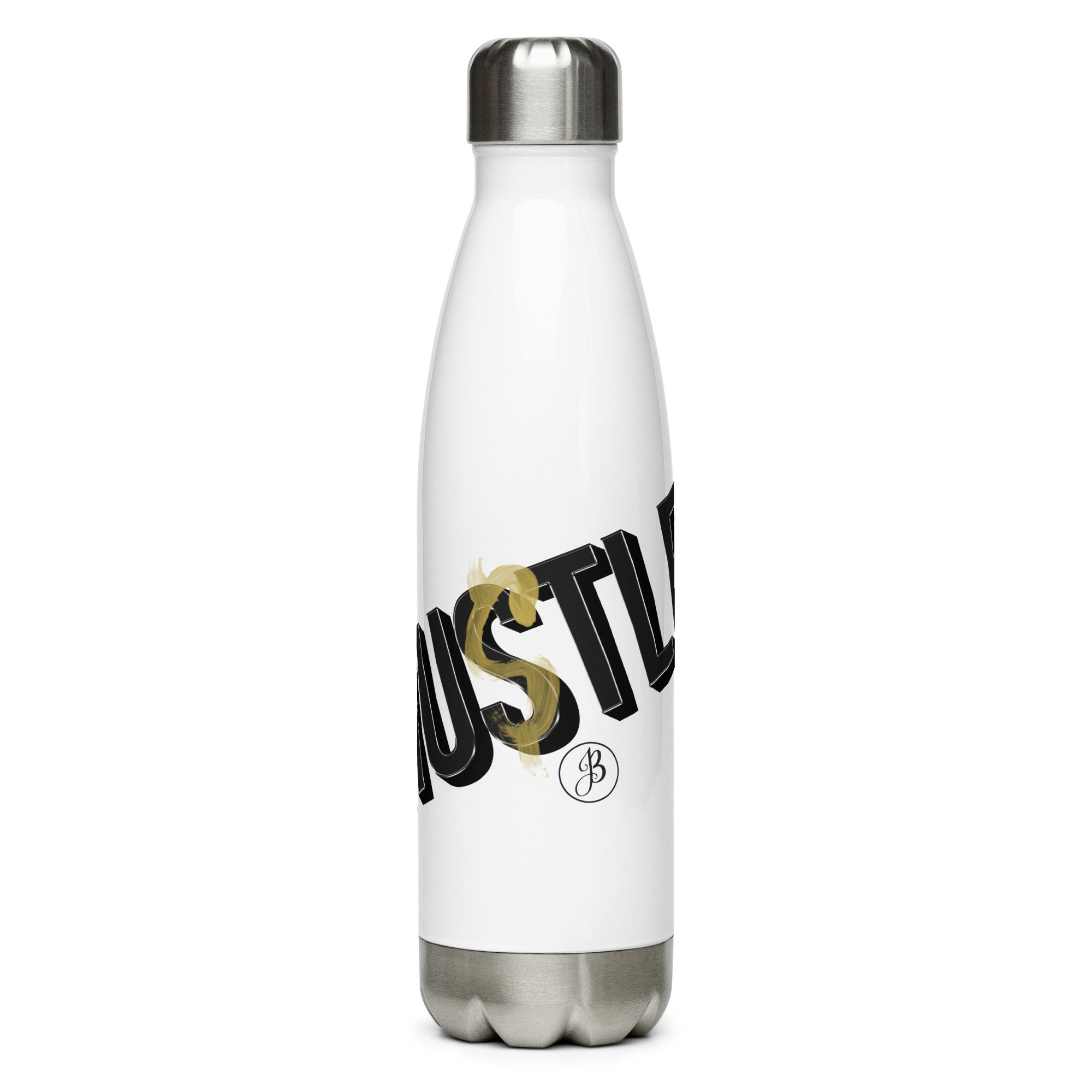 Stainless steel hustle water bottle