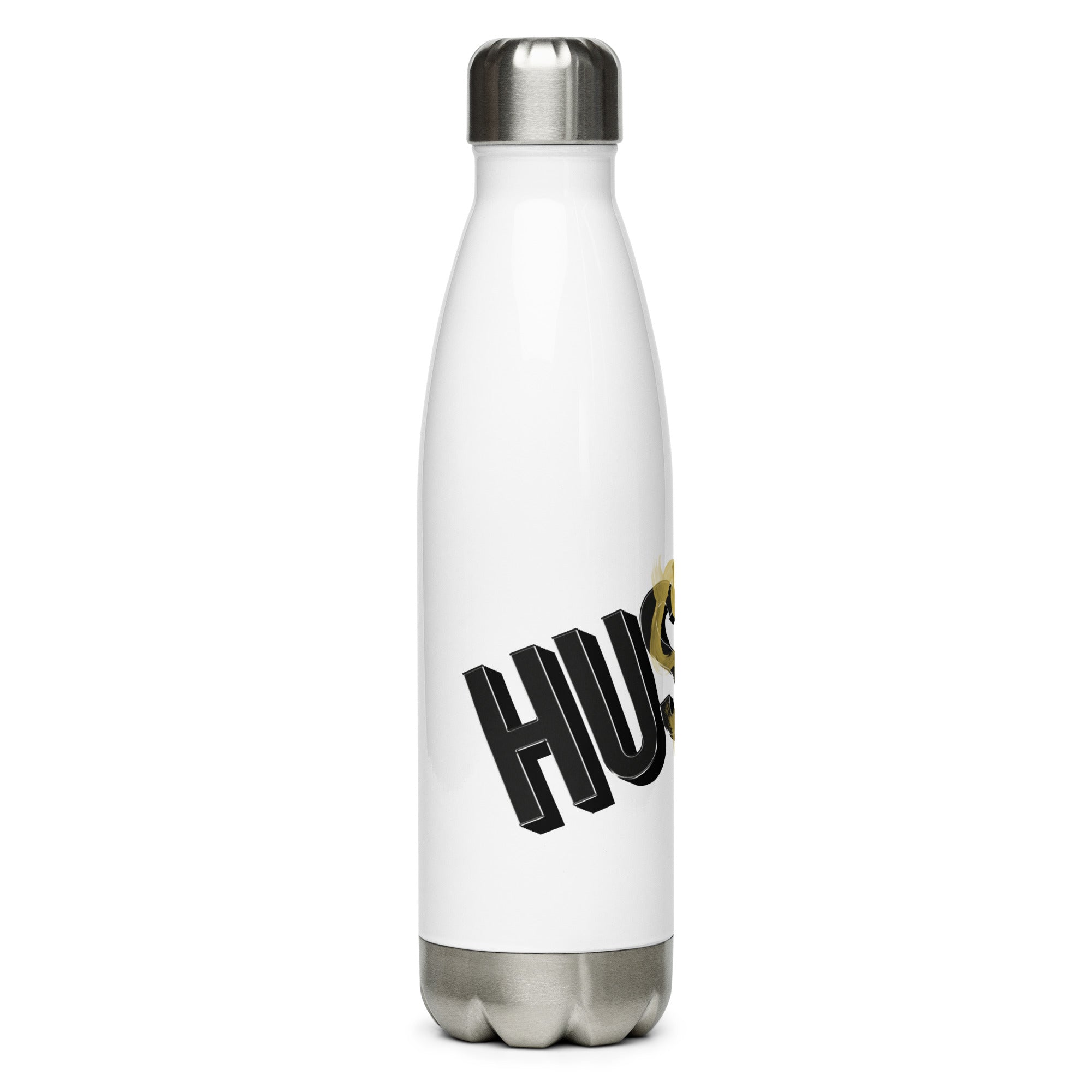 Stainless steel hustle water bottle